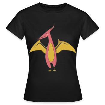 Dinosaur Flugdino - Women's T-Shirt - black - Front - AI Model Female 172 dark (172cm)