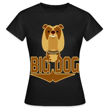 Grand chien - T-shirt Femme - noir - Devant - AI Model Female 172 dark (172cm)
