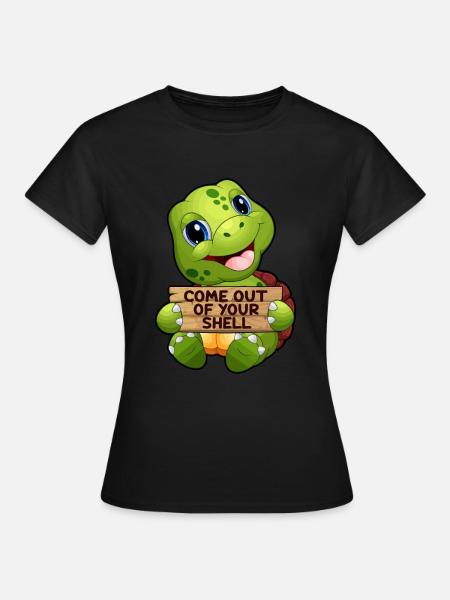 Schildkröte Turtle Geschenkidee Schildkröten Meer - Frauen T-Shirt - Schwarz