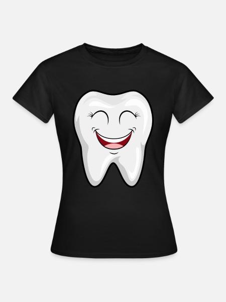 Zahnarzt Zähne Zahnärztin Zahn Arzt Geschenkidee - Frauen T-Shirt - Schwarz