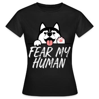 Husky - T-shirt Femme - noir - Devant - AI Model Female 172 dark (172cm)