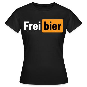 FREIBIER - Frauen T-Shirt - Schwarz - Vorne - AI Model Female 172 dark (172cm)