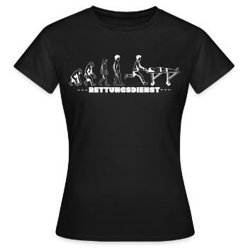 Rettungsdienst Evolution - Frauen T-Shirt - Schwarz - Vorne - AI Model Female 172 dark (172cm)