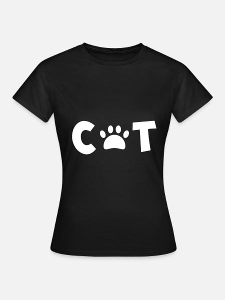 cat - Katze - Frauen T-Shirt - Schwarz