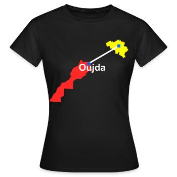 Destination Oujda - Women's T-Shirt - black - Front - AI Model Female 172 dark (172cm)