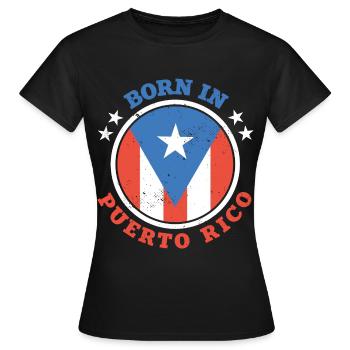 Porto Rico - T-shirt Femme - noir - Devant - AI Model Female 172 dark (172cm)