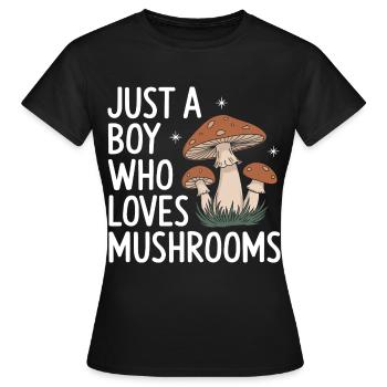 Pilz Pilze Funghi Champignon - Frauen T-Shirt - Schwarz - Vorne - AI Model Female 172 dark (172cm)