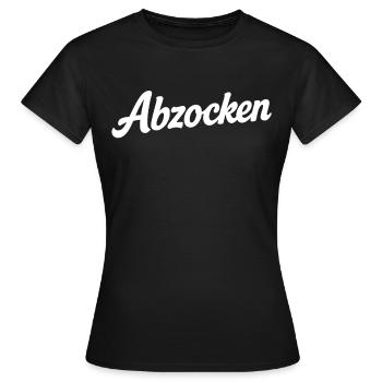 Arnaque – Déclaration trompeuse sur l’emballage et la réduction de la réduction - T-shirt Femme - noir - Devant - AI Model Female 172 dark (172cm)