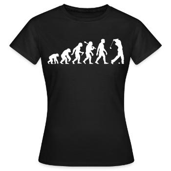 Évolution du golf pour les golfeurs rétro masculins et garçons - T-shirt Femme - noir - Devant - AI Model Female 172 dark (172cm)