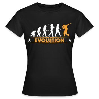 HipHop Breakdance Evolution - orange/weiss - Frauen T-Shirt - Schwarz - Vorne - AI Model Female 172 dark (172cm)