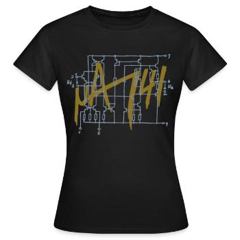 UA741 opérationnel schéma de circuit de - T-shirt Femme - noir - Devant - AI Model Female 172 dark (172cm)