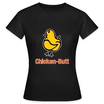 Chicken-Butt - Frauen T-Shirt - Schwarz - Vorne - AI Model Female 172 dark (172cm)