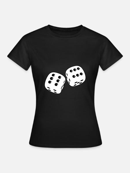 Würfel Glücksspiel - Frauen T-Shirt - Schwarz