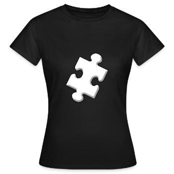 puzzle piece - Women's T-Shirt - black - Front - AI Model Female 172 dark (172cm)