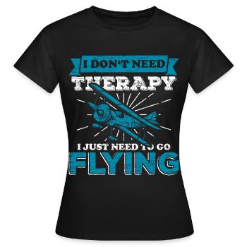 Pilote pilote - T-shirt Femme - noir - Devant - AI Model Female 172 dark (172cm)