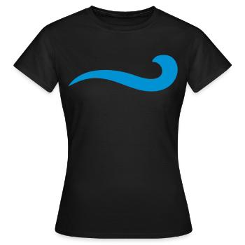 vague - T-shirt Femme - noir - Devant - AI Model Female 172 dark (172cm)