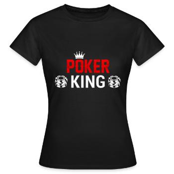 Poker King Poker Jeu de cartes King - T-shirt Femme - noir - Devant - AI Model Female 172 dark (172cm)