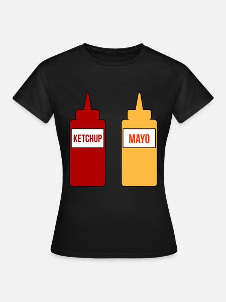 Mayo Ketchup - T-shirt Femme - noir