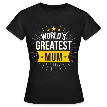 La plus grande maman du monde - Or - T-shirt Femme - noir - Devant - AI Model Female 172 dark (172cm)