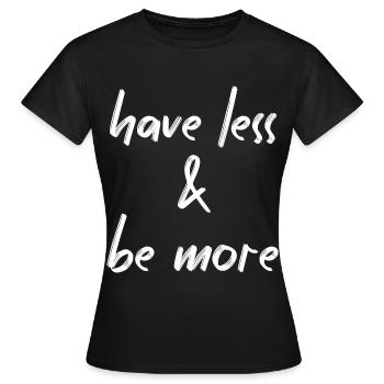 Minimalisme - T-shirt Femme - noir - Devant - AI Model Female 172 dark (172cm)