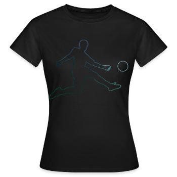 Match de football Football Football Football féminin Jeux de football féminin - T-shirt Femme - noir - Devant - AI Model Female 172 dark (172cm)