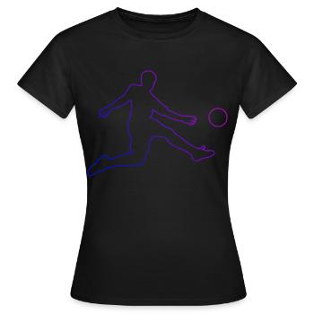 Fussballspiel Herren Soccer Fussballspielen - Frauen T-Shirt - Schwarz - Vorne - AI Model Female 172 dark (172cm)