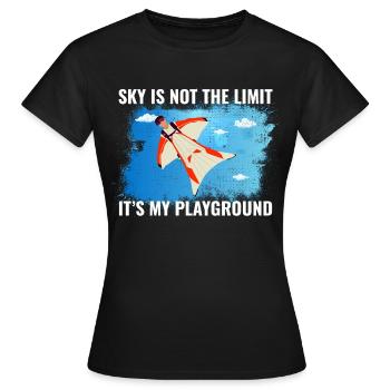 Wingsuit fliegen Base Jumping Fallschirmspringen Wingsuiting - Frauen T-Shirt - Schwarz - Vorne - AI Model Female 172 dark (172cm)