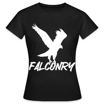 Falknerei Ornithologie Geschenk - Frauen T-Shirt - Schwarz - Vorne - AI Model Female 172 dark (172cm)