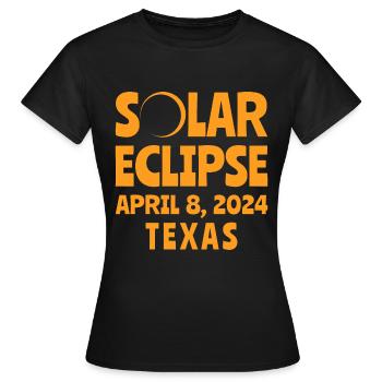 Sonnenfinsternis 2024 Texas - Frauen T-Shirt - Schwarz - Vorne - AI Model Female 172 dark (172cm)
