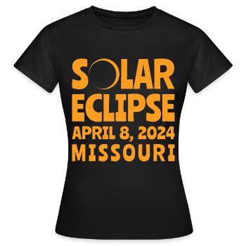 Sonnenfinsternis 2024 Missouri - Frauen T-Shirt - Schwarz - Vorne - AI Model Female 172 dark (172cm)