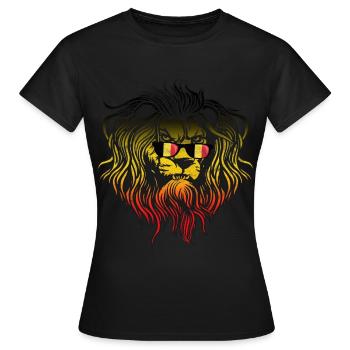 Belgien - Frauen T-Shirt - Schwarz - Vorne - AI Model Female 172 dark (172cm)