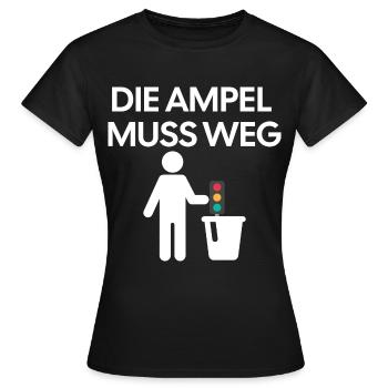 Die Ampel muss weg - Frauen T-Shirt - Schwarz - Vorne - AI Model Female 172 dark (172cm)
