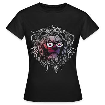 Corée du Sud - T-shirt Femme - noir - Devant - AI Model Female 172 dark (172cm)
