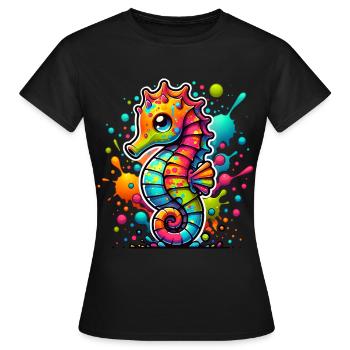 Hippocampe Hippocampe - T-shirt Femme - noir - Devant - AI Model Female 172 dark (172cm)