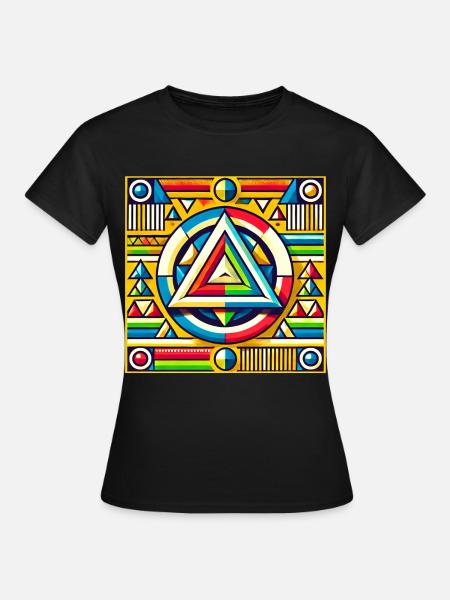 Wikinger Odin Dreieck Nordische Mythologie - Frauen T-Shirt - Schwarz