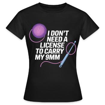 Je n’ai pas besoin de certificat pour ma laine - T-shirt Femme - noir - Devant - AI Model Female 172 dark (172cm)