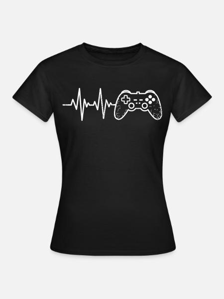Gaming Puls Controller Skizze - Frauen T-Shirt - Schwarz