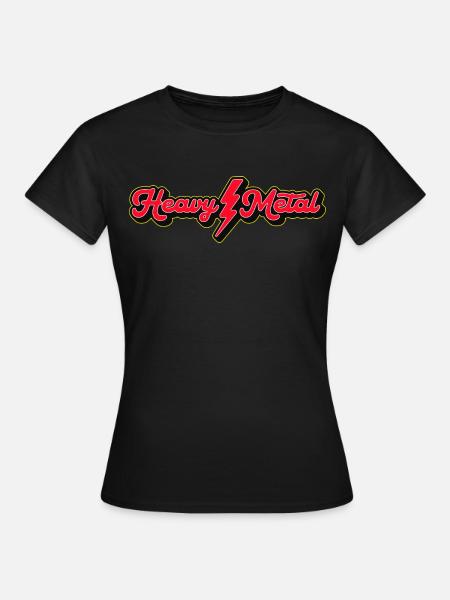 Heavy Metal Lightning Bolt Script-Logo - Frauen T-Shirt - Schwarz