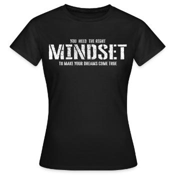Mentalité - T-shirt Femme - noir - Devant - AI Model Female 172 dark (172cm)
