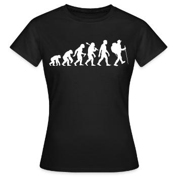 Hikers Evolution Hiking Bergsteiegen - Women's T-Shirt - black - Front - AI Model Female 172 dark (172cm)