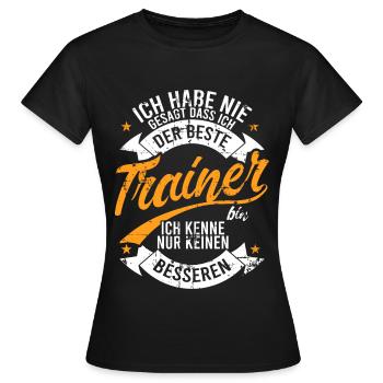 Entraîneur - T-shirt Femme - noir - Devant - AI Model Female 172 dark (172cm)