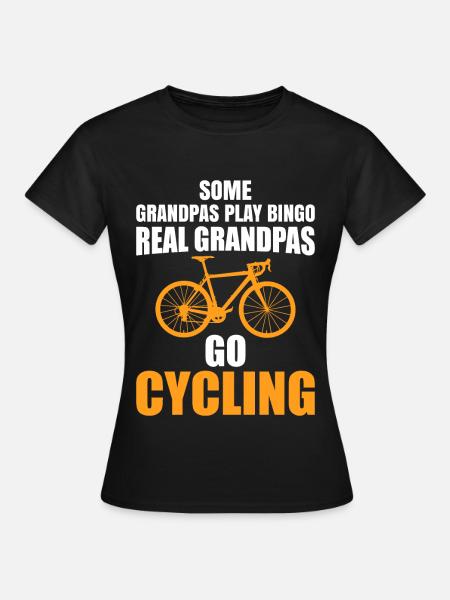 Opa Racefiets Fiets - Vrouwen T-shirt - zwart