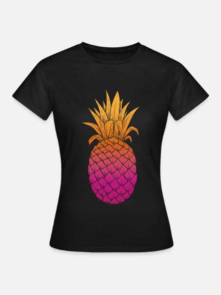 Ananas - Frauen T-Shirt - Schwarz