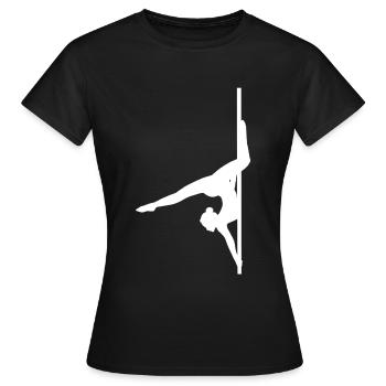 Pole Dance figure shape butterfly - Frauen T-Shirt - Schwarz - Vorne - AI Model Female 172 dark (172cm)