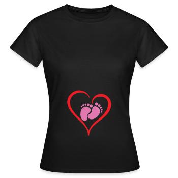 Pregnancy Baby Girl - Women's T-Shirt - black - Front - AI Model Female 172 dark (172cm)