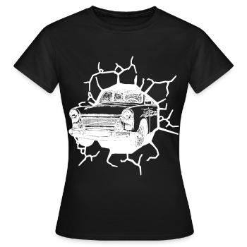 Trabi  Oldtimer Mur Chute Ostalgie Ossi - T-shirt Femme - noir - Devant - AI Model Female 172 dark (172cm)