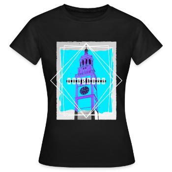 Augsburg Allemagne Ville Skyline Accueil Amour - T-shirt Femme - noir - Devant - AI Model Female 172 dark (172cm)