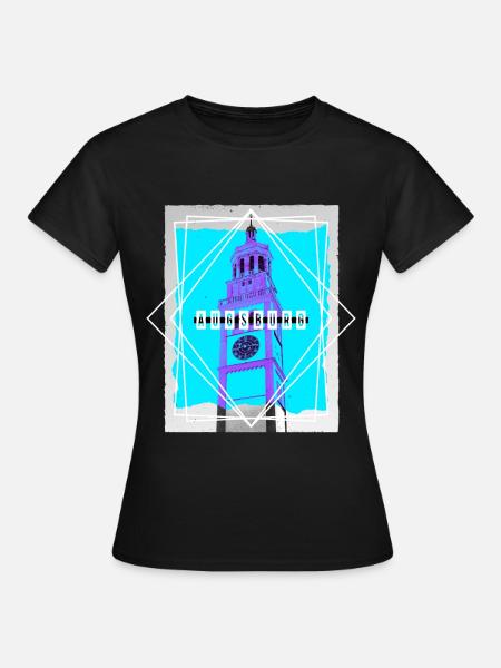 Augsburg Deutschland Stadt Skyline Heimat Liebe - Frauen T-Shirt - Schwarz