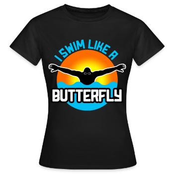 Swimming Breaststroke Swimmer - Women's T-Shirt - black - Front - AI Model Female 172 dark (172cm)