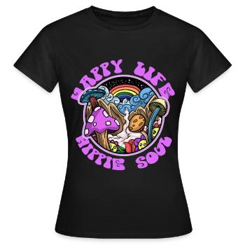 Hippie - T-shirt Femme - noir - Devant - AI Model Female 172 dark (172cm)